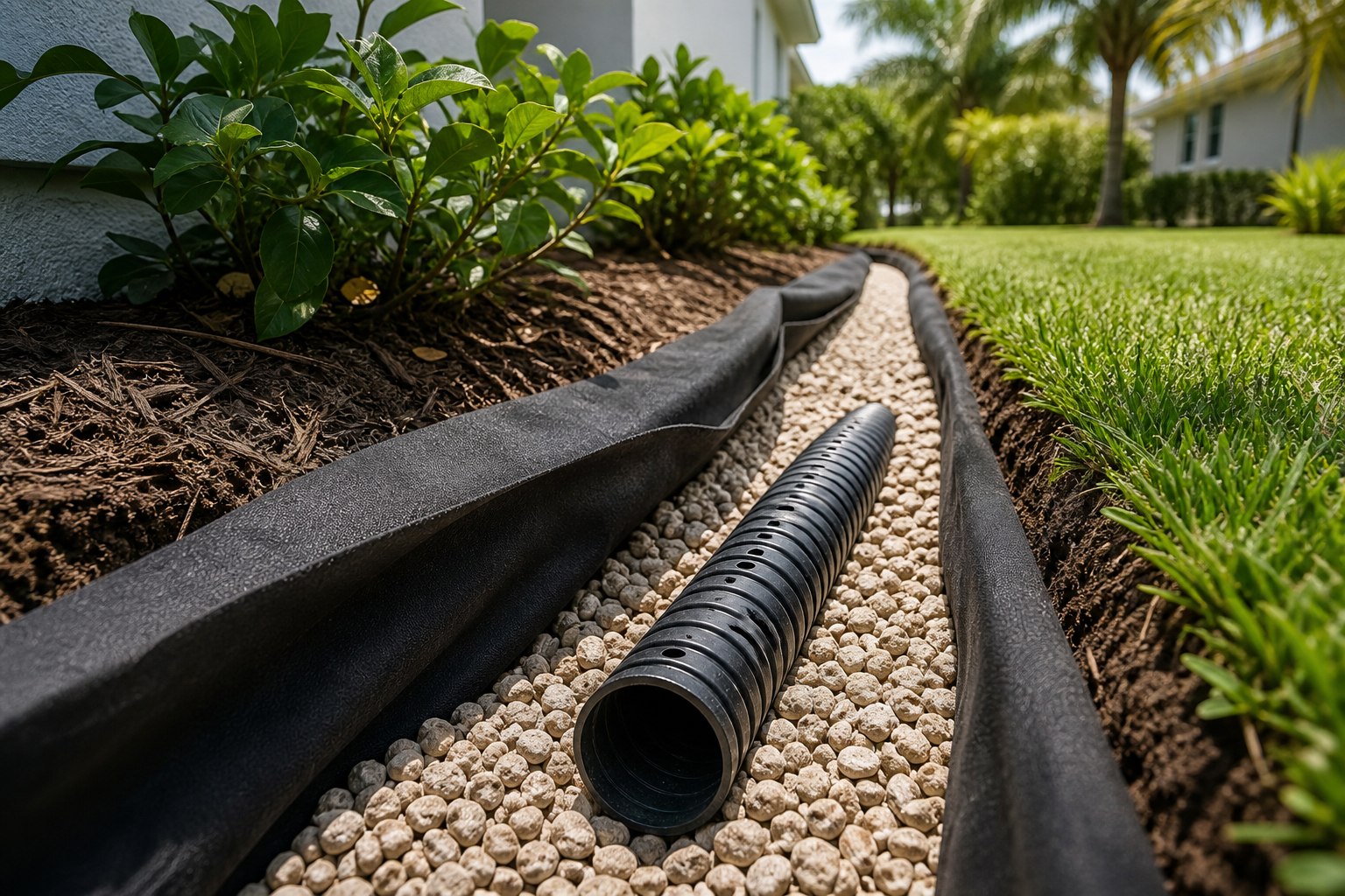 French Drains drainage detail