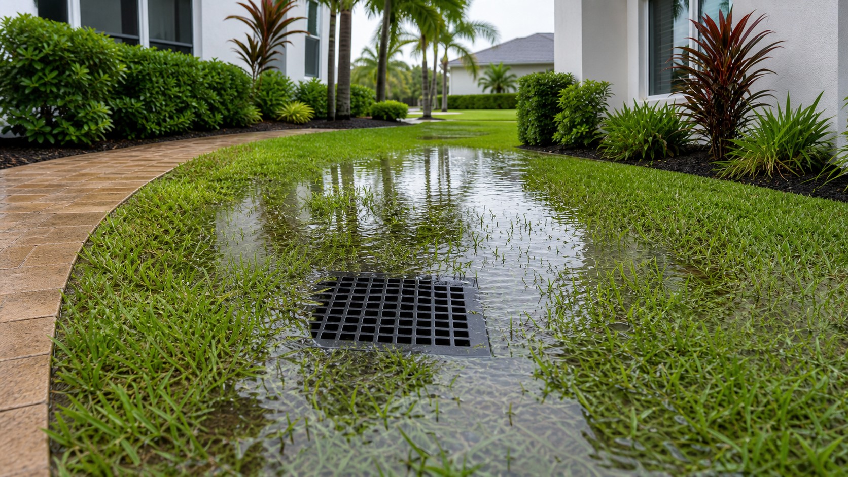 Yard Drainage Company Questions for Cape Coral Properties drainage visual in Cape Coral